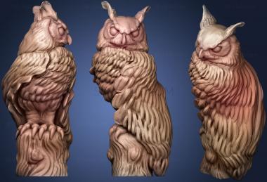 3D model Great Horned Owl (STL)